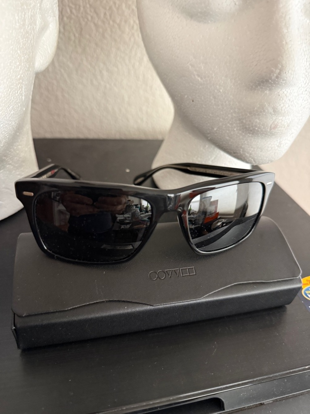 Oliver peoples BRODSKY black acetate sunglasses polarized unisex authentic